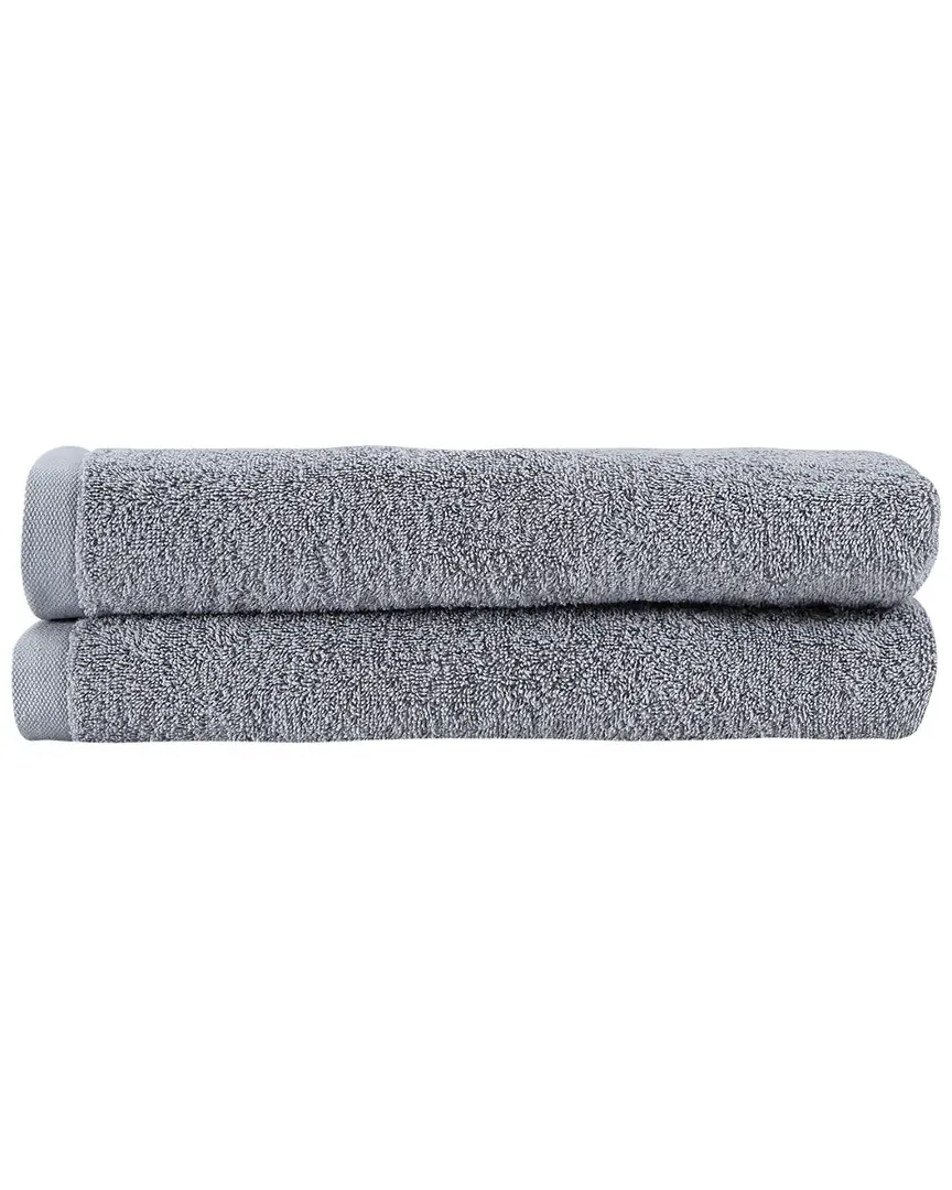 Horizon Bath Towel Set of 2 - Grey, Turkish Cotton