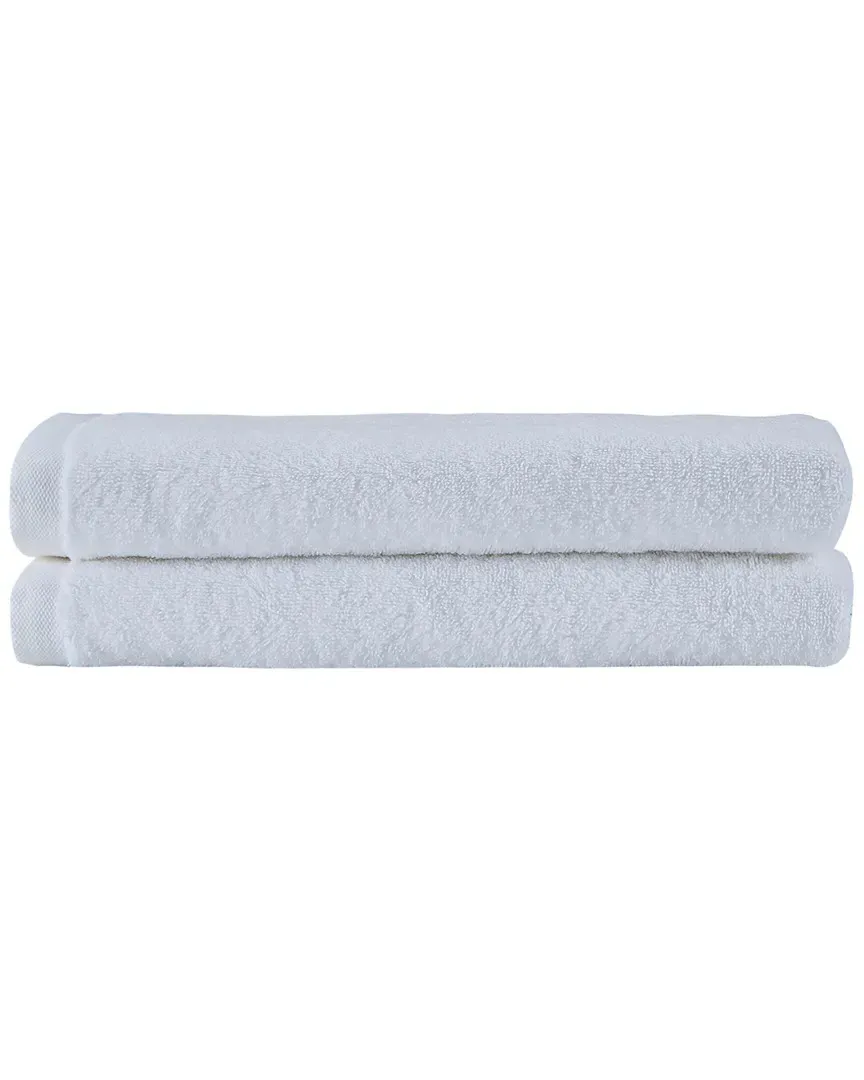 Horizon Bath Towel Set of 2 - White, Turkish Cotton