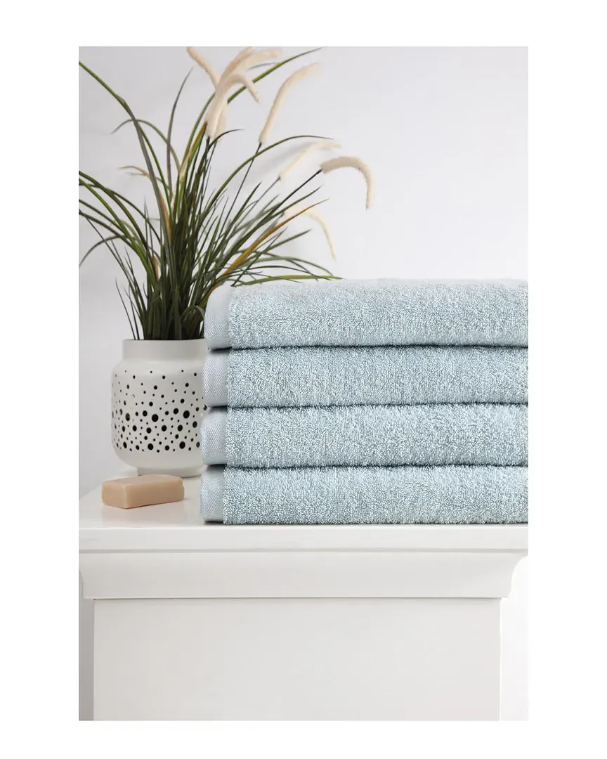 Horizon Bath Towel Set of 4 - Green, Turkish Cotton