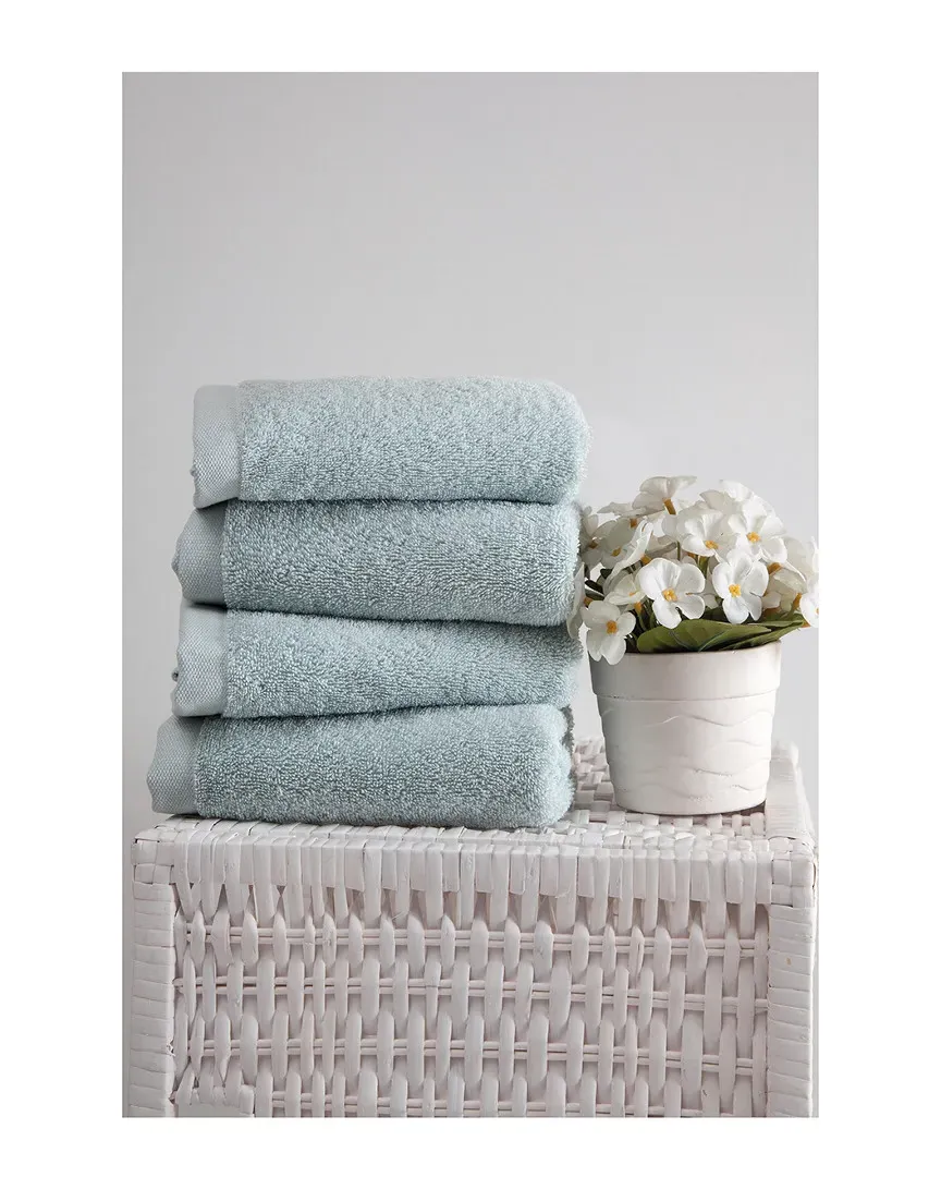 Horizon Hand Towels Set of 4 - Green, Turkish Cotton