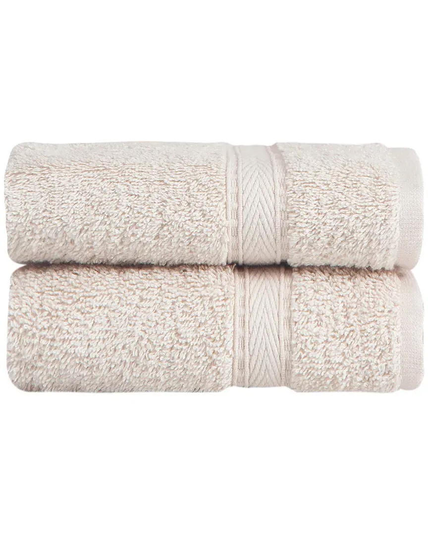 Legend Hand Towel Set of 2 - Beige, Turkish Cotton image
