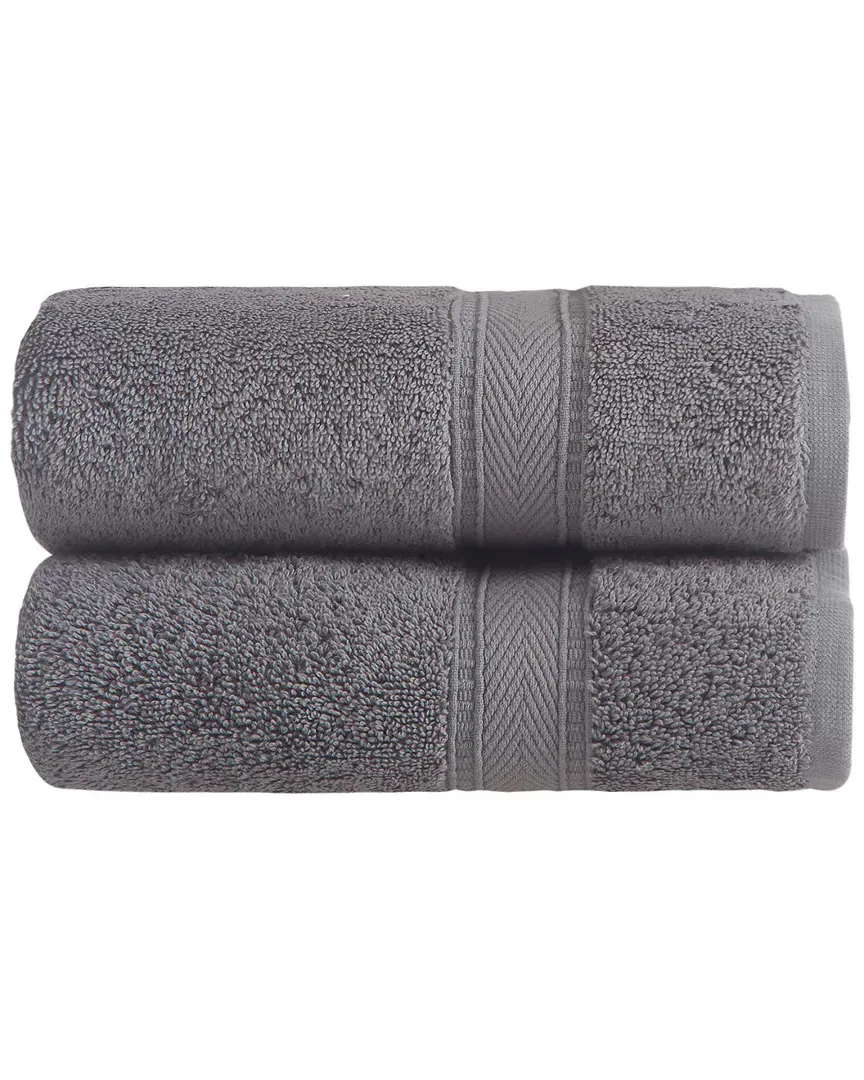 Legend Hand Towel Set of 2 - Gray, Turkish Cotton