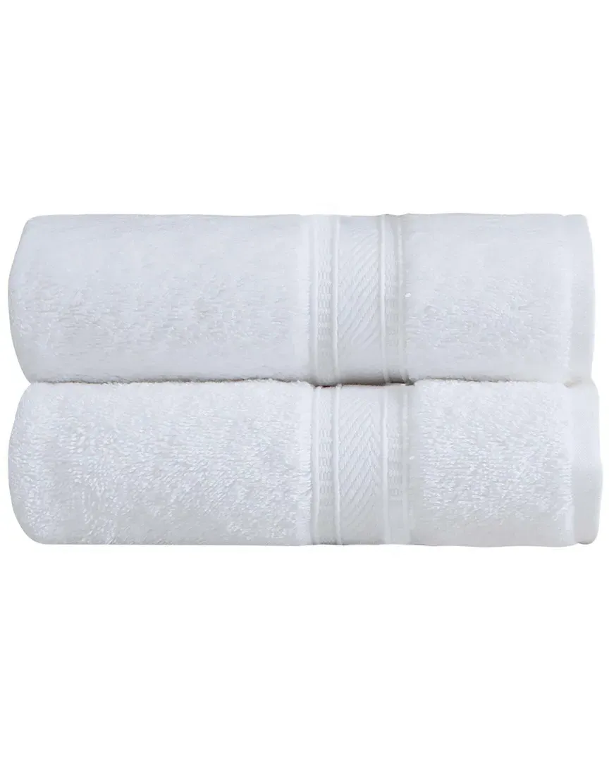 Legend Hand Towel Set of 2 - White, Turkish Cotton