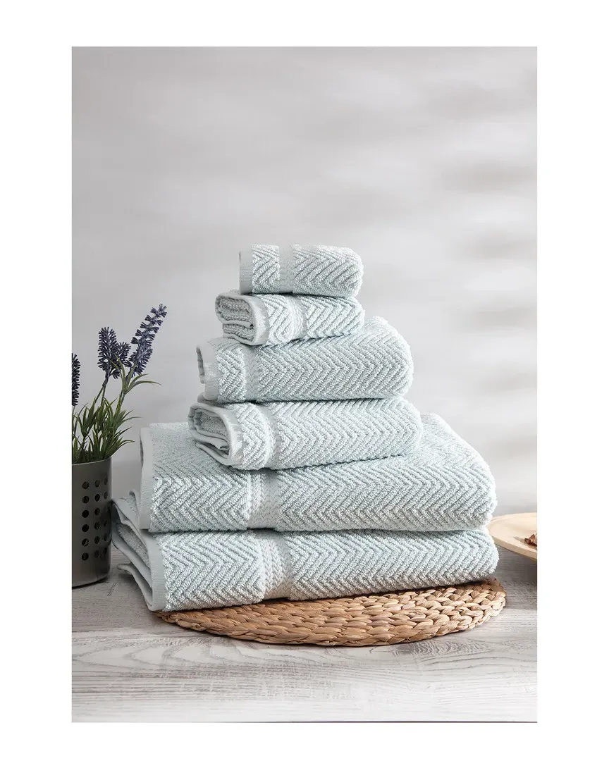 Maui 6pc Towel Set - Aqua, Turkish Cotton image