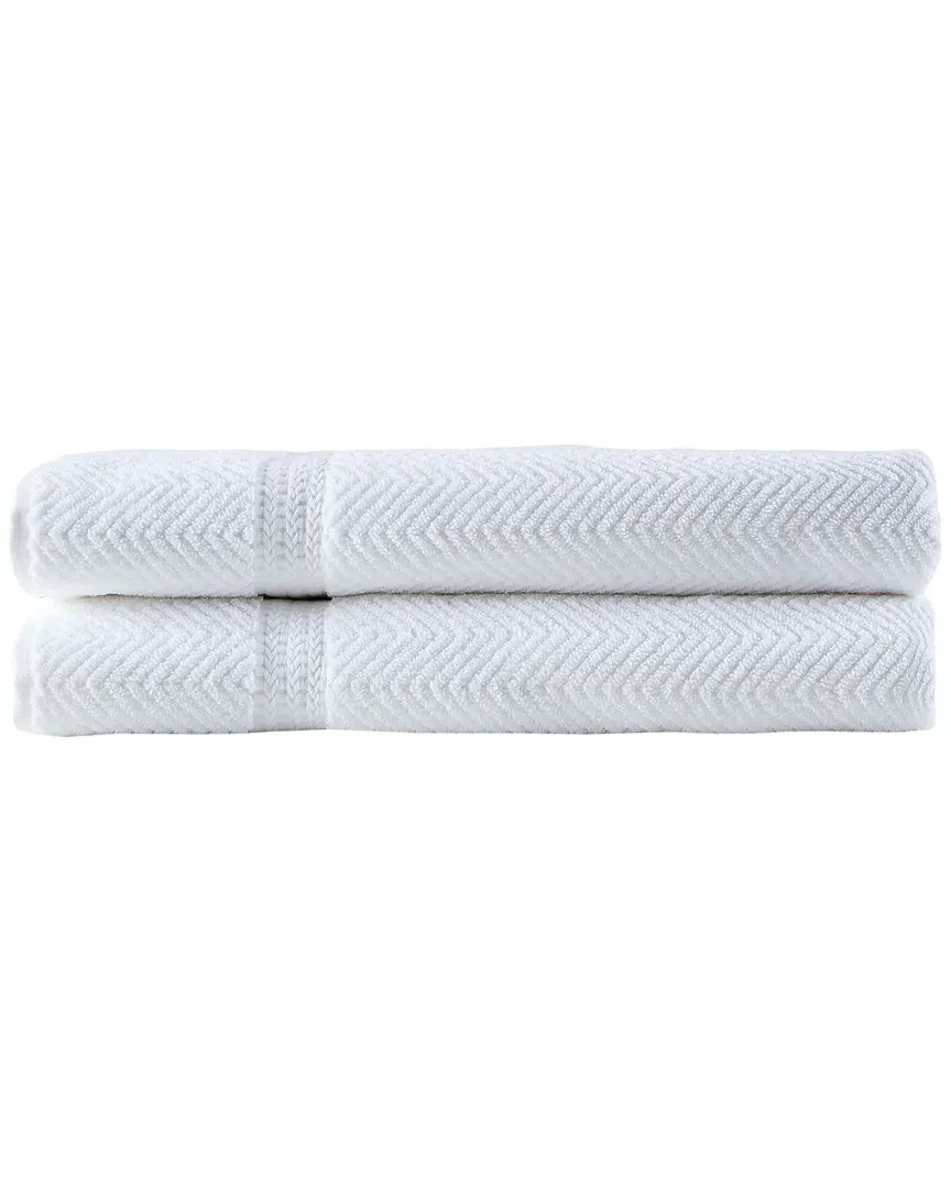 Maui Bath Sheets Set of 2 - White, Turkish Cotton