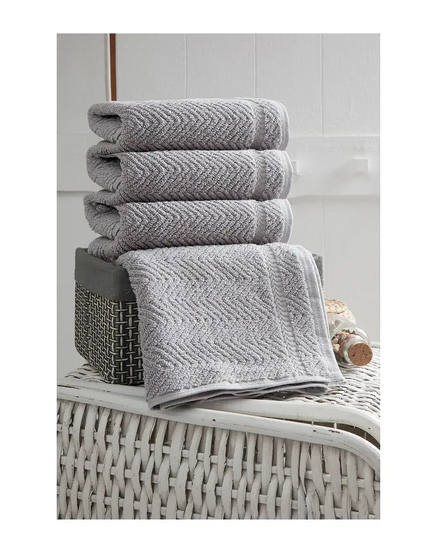 Maui Washcloths Set of 4 - Light Grey, Turkish Cotton image