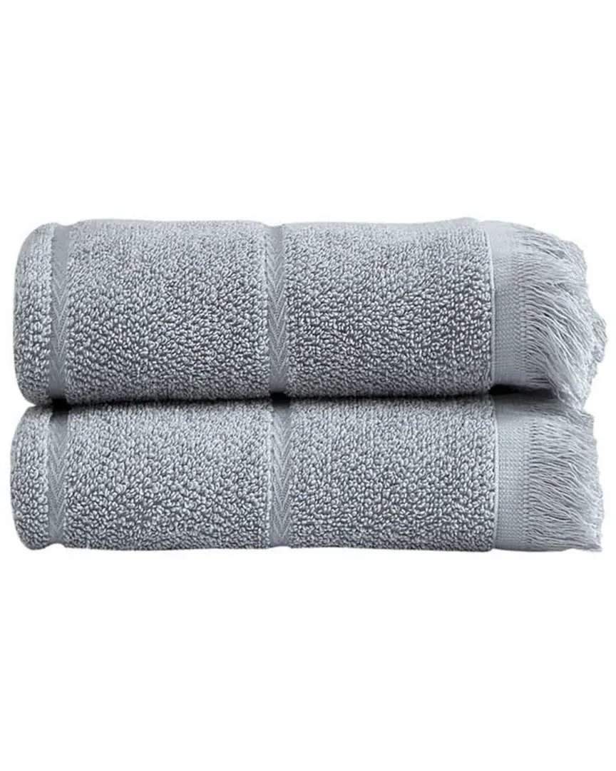 Mirage 2-Piece Hand Towel Set - Taupe, Turkish Cotton