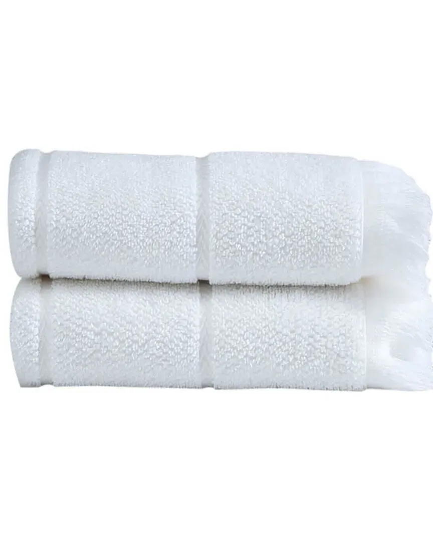 Mirage 2-Piece Hand Towel Set - White, Turkish Cotton