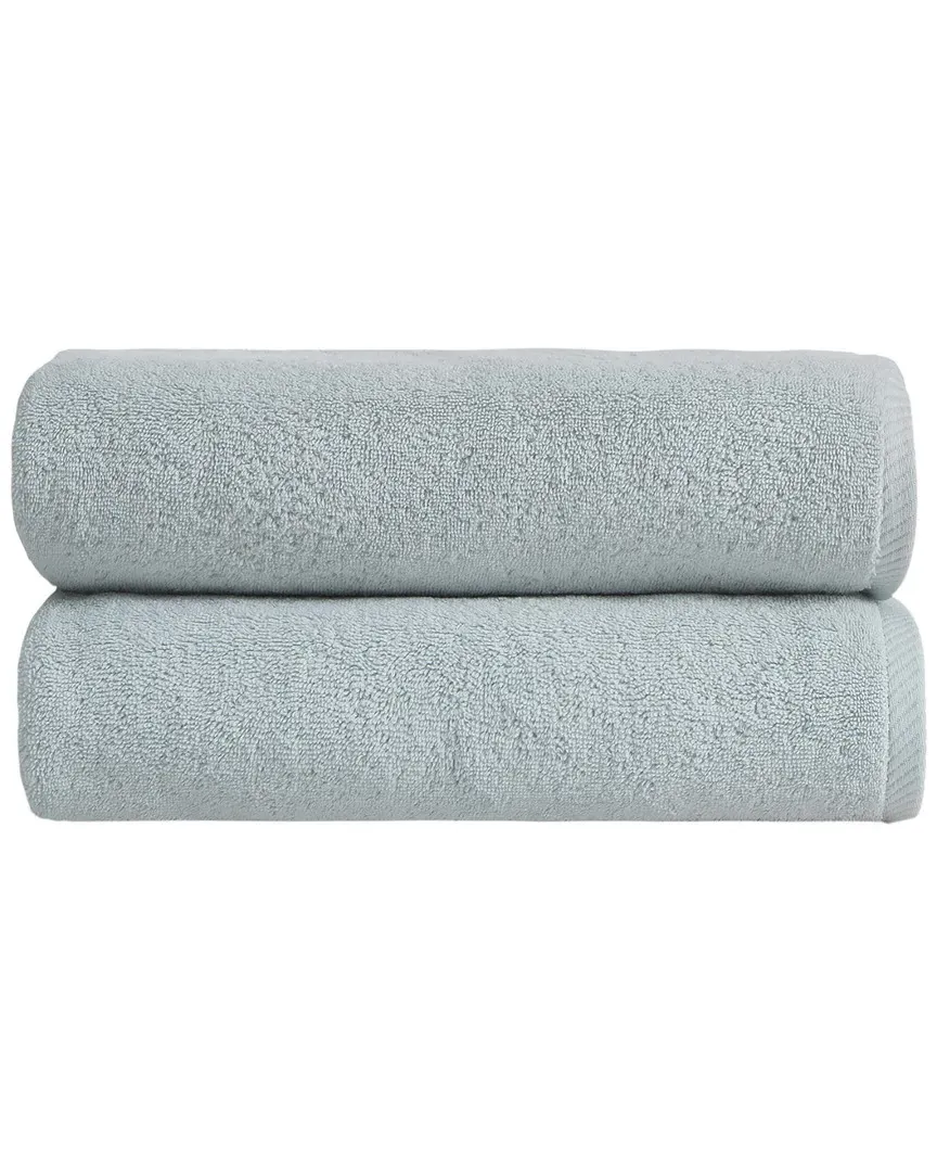 Opulence Bath Towel Set of 2 - Blue, Turkish Cotton image