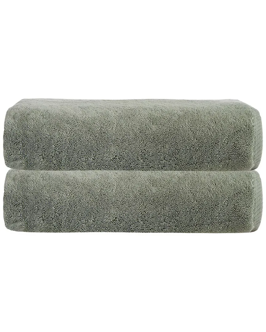 Opulence Bath Towel Set of 2 - Olive, Turkish Cotton