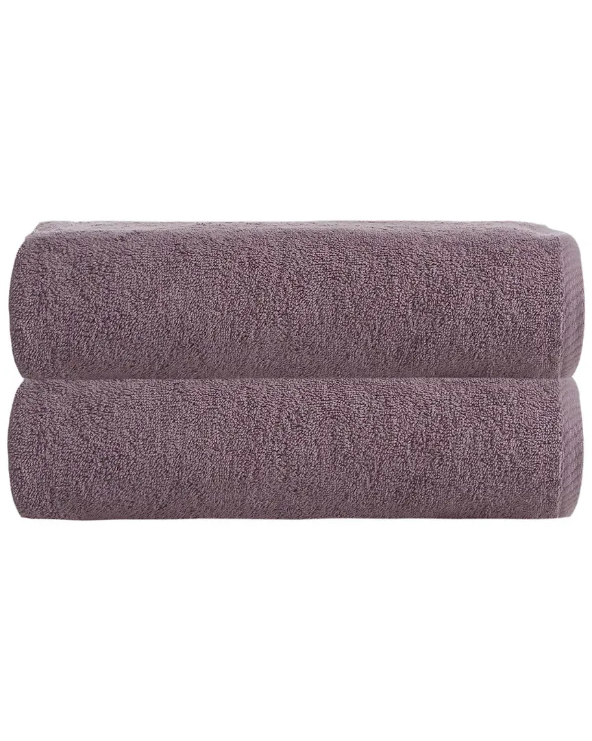 Opulence Bath Towel Set of 2 - Purple, Turkish Cotton