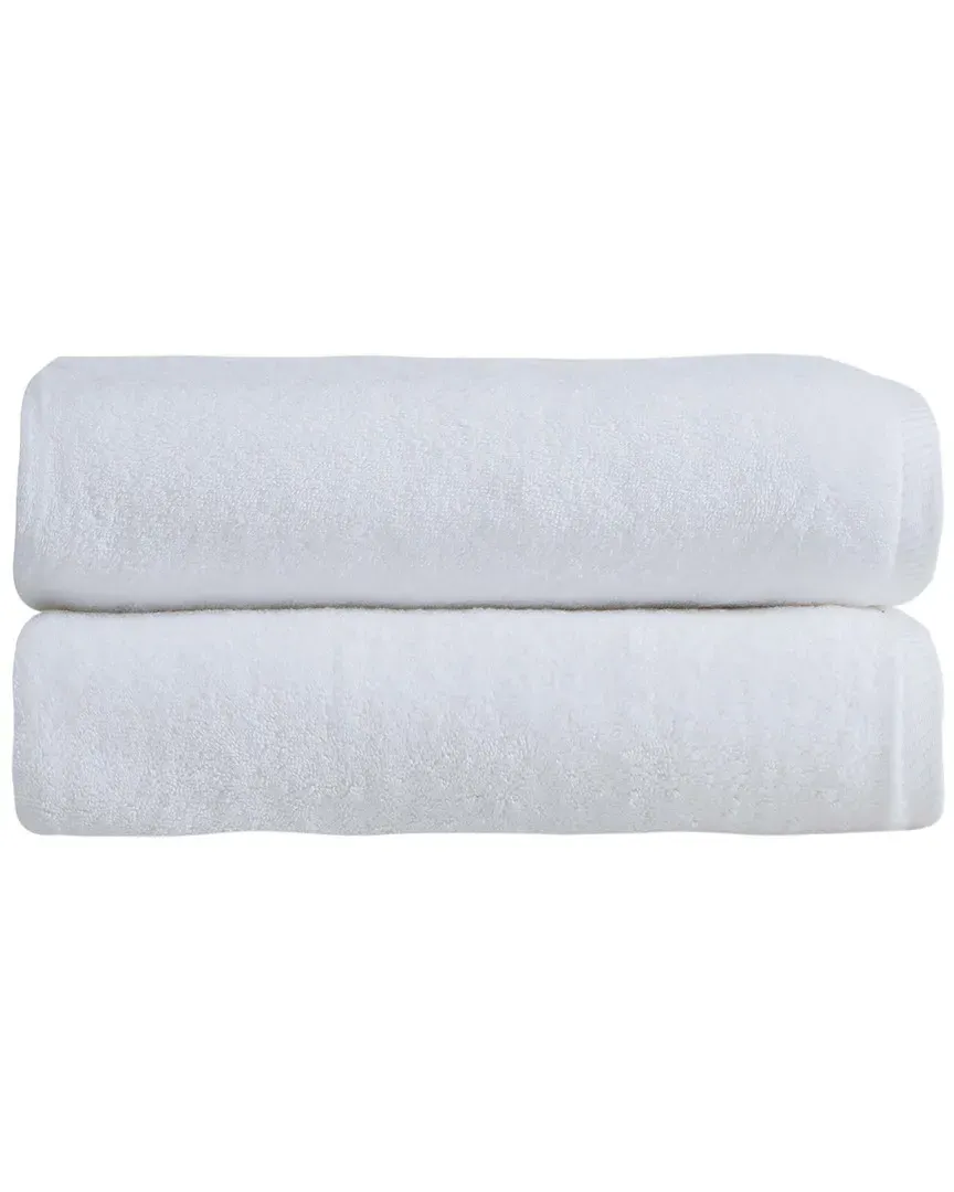 Opulence Bath Towel Set of 2 - White, Turkish Cotton