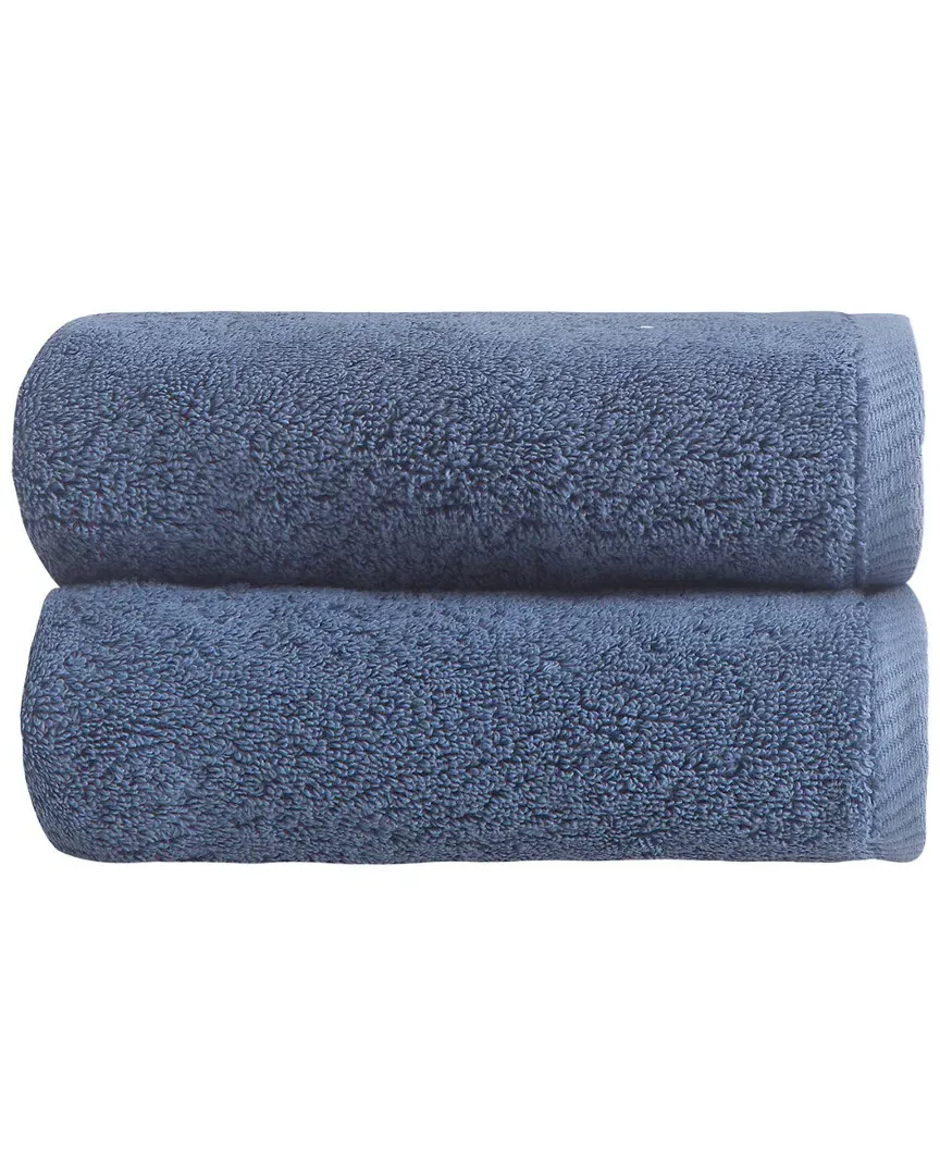 Opulence Hand Towel Set of 2 - Blue, Turkish Cotton