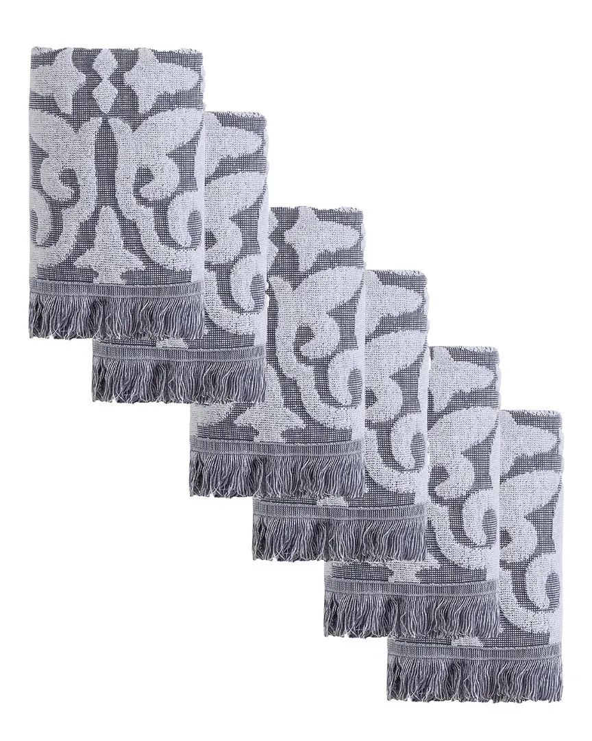 Panache 6pc Washcloth Set - Blue, Turkish Cotton image
