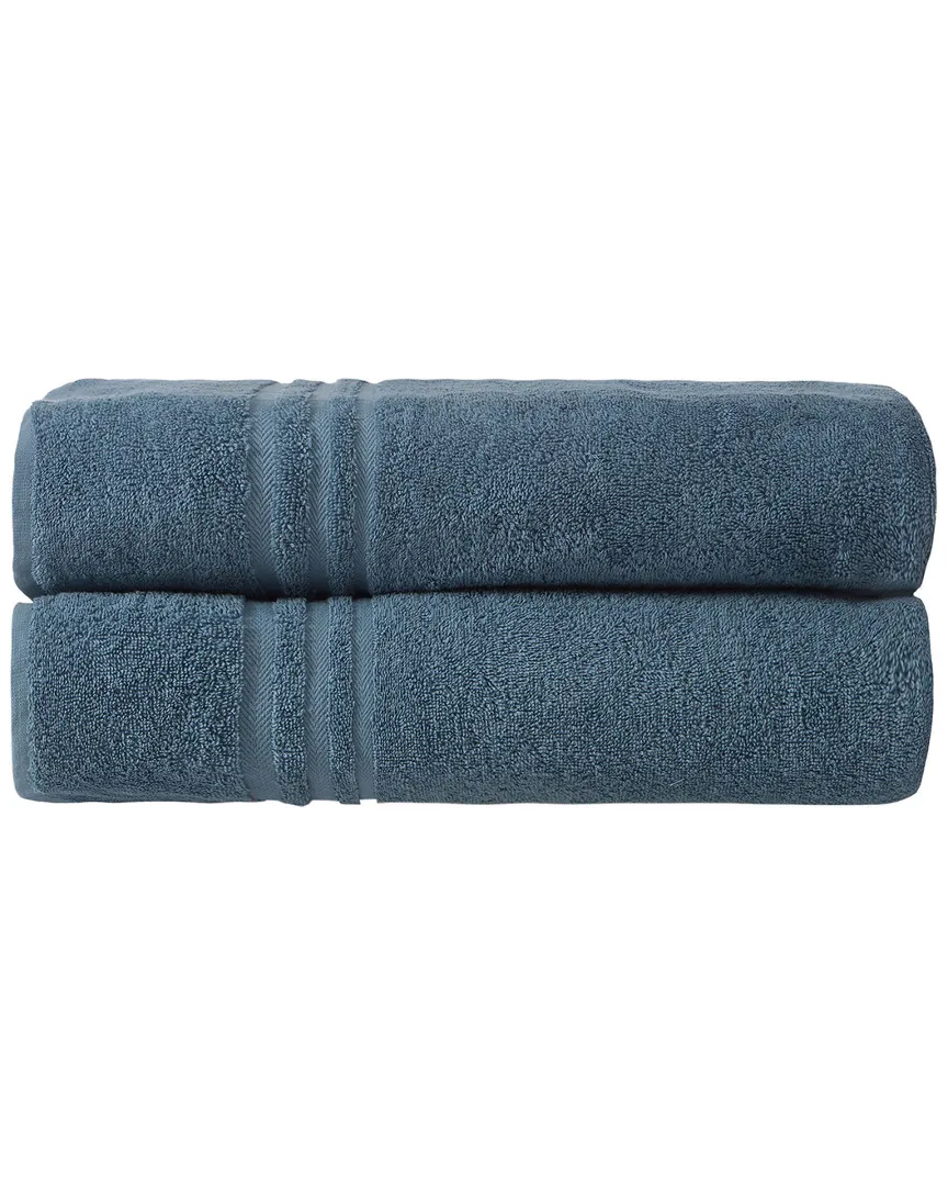 Sienna Bath Sheets Set of 2 - Blue, Turkish Cotton