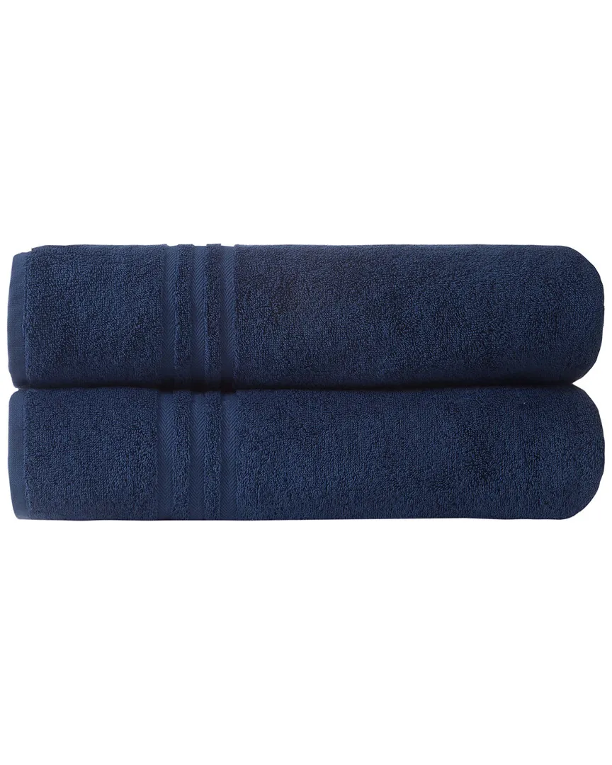 Sienna Bath Sheets Set of 2 - Blue, Turkish Cotton image