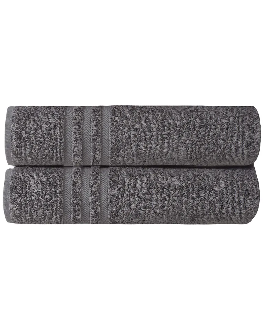 Sienna Bath Sheets Set of 2 - Dark Grey, Turkish Cotton