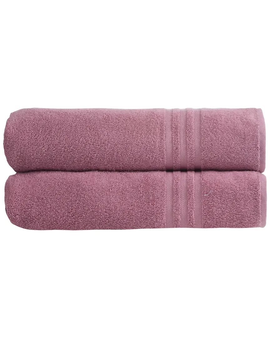 Sienna Bath Sheets Set of 2 - Dusty Rose, Turkish Cotton