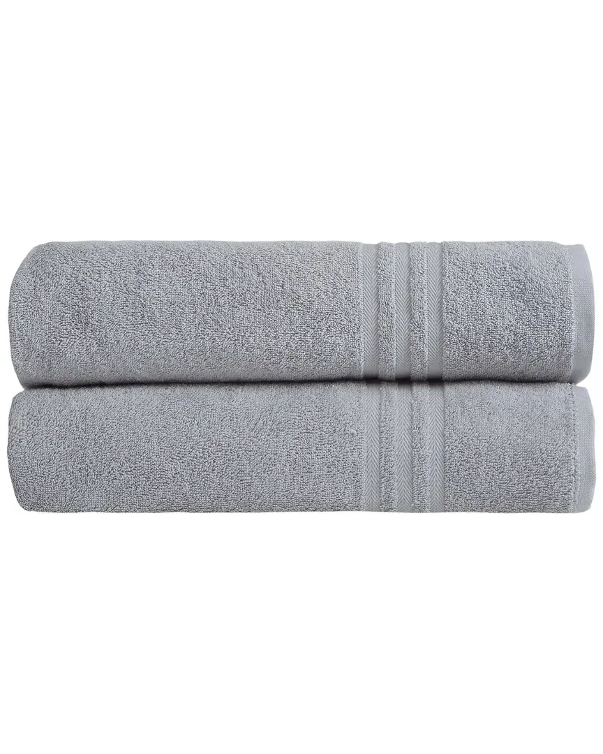 Sienna Bath Sheets Set of 2 - Grey, Turkish Cotton