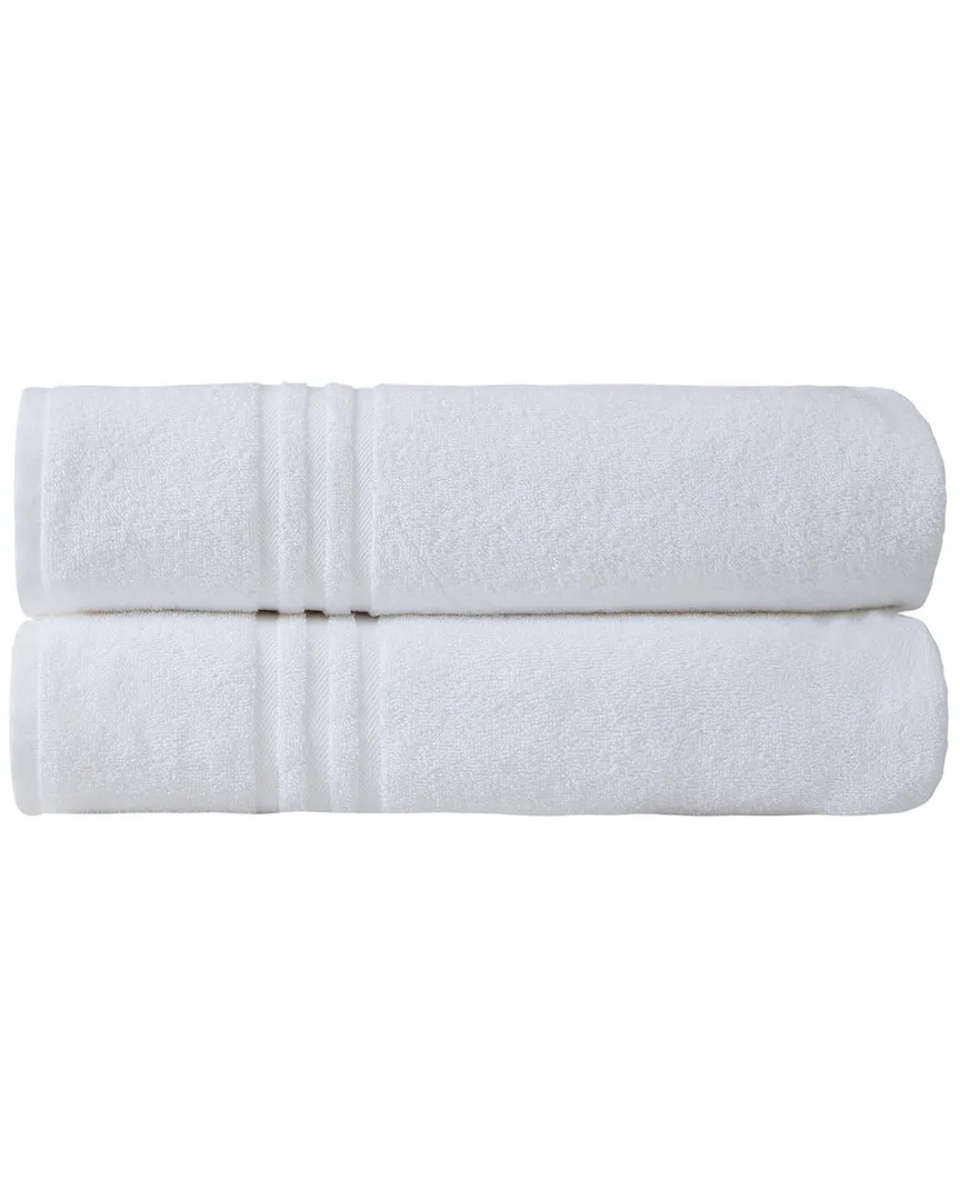 Sienna Bath Sheets Set of 2 - White, Turkish Cotton