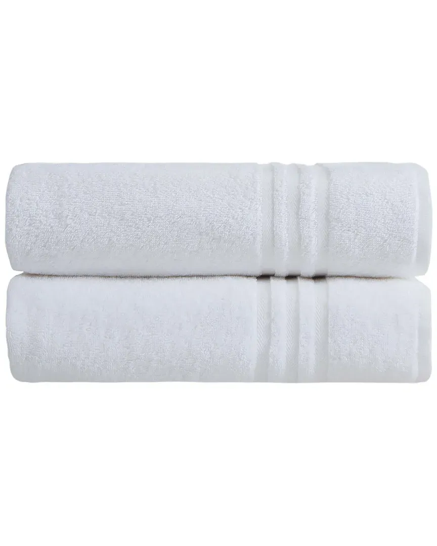 Sienna Bath Towel Set of 2 - White, Turkish Cotton