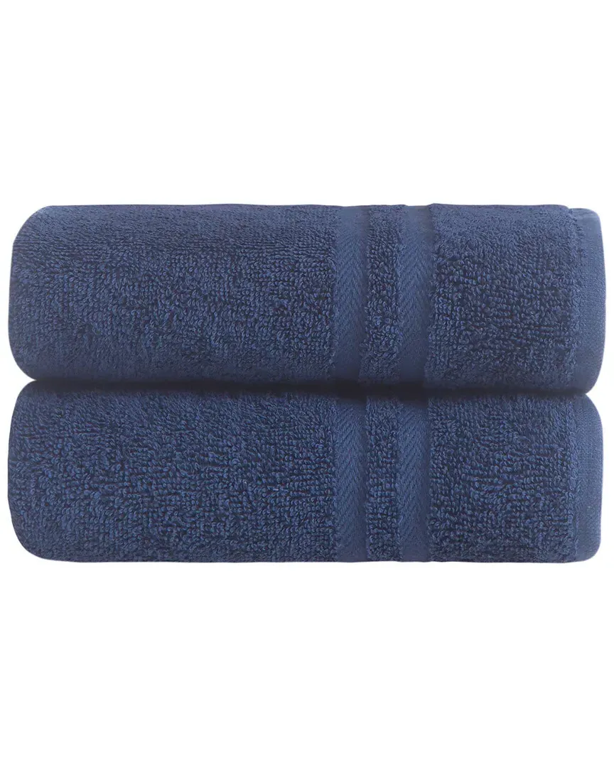 Sienna Hand Towels Set of 2 - Blue, Turkish Cotton