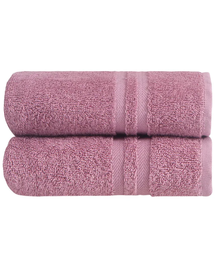 Sienna Hand Towels Set of 2 - Pink, Turkish Cotton