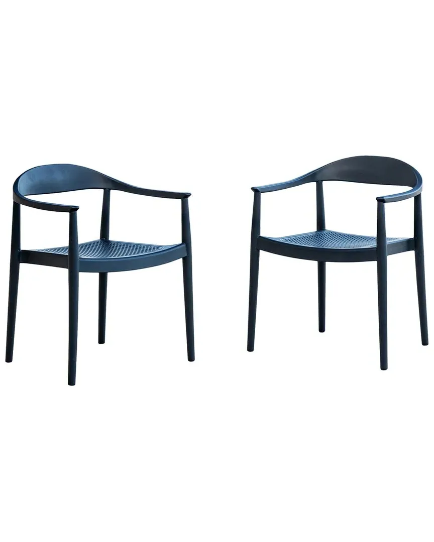 Rainbow Kennedy Set of 2 Stackable Armchairs - Anthracite image