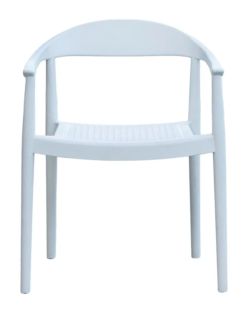 Rainbow Kennedy Set of 2 Stackable Armchairs - White