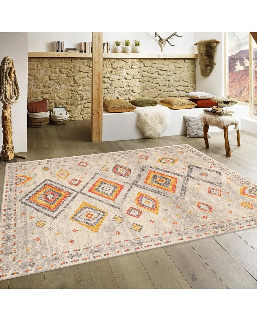 Aldora Design Power-Loomed Rug - Beige, Polypropylene image