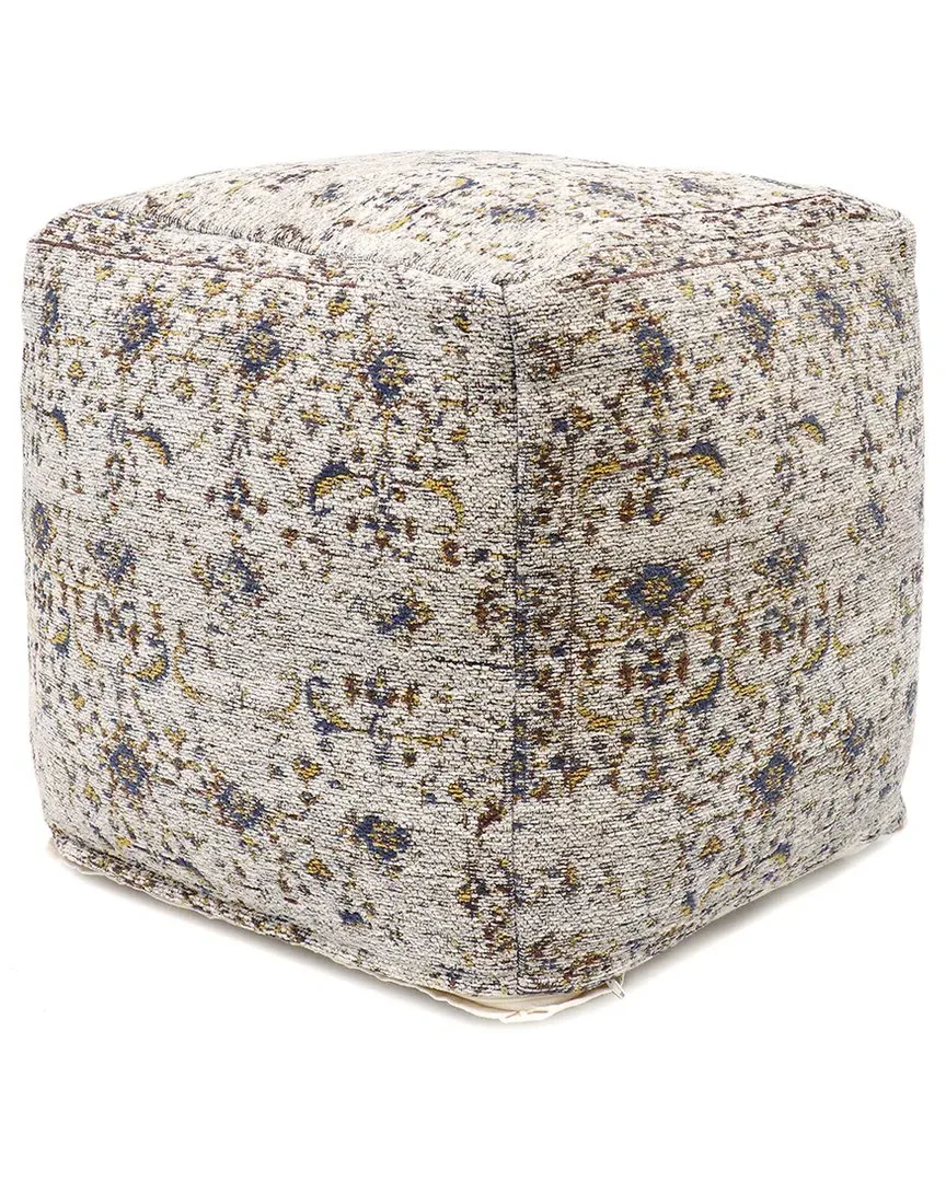 Grandcanyon Cotton Pouf with Removable Cover - Taupe