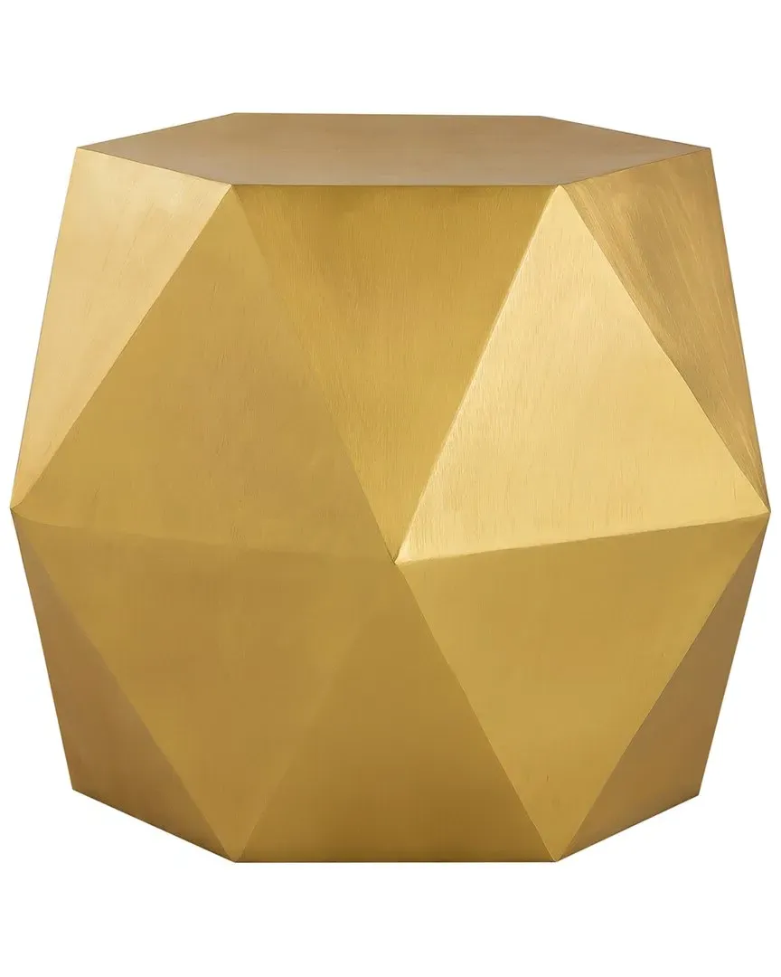 Lexi Diamond Shape Iron Side Table - Brass image