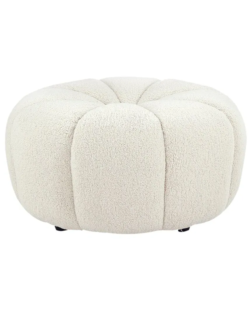 Pompeii Round Ottoman - Cream image