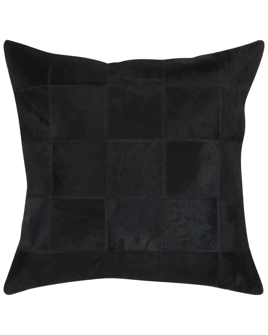 Safari Cowhide Pillow - Black