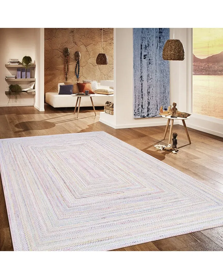 Sagres Hand Braided Indoor/Outdoor Area Rug - Blue