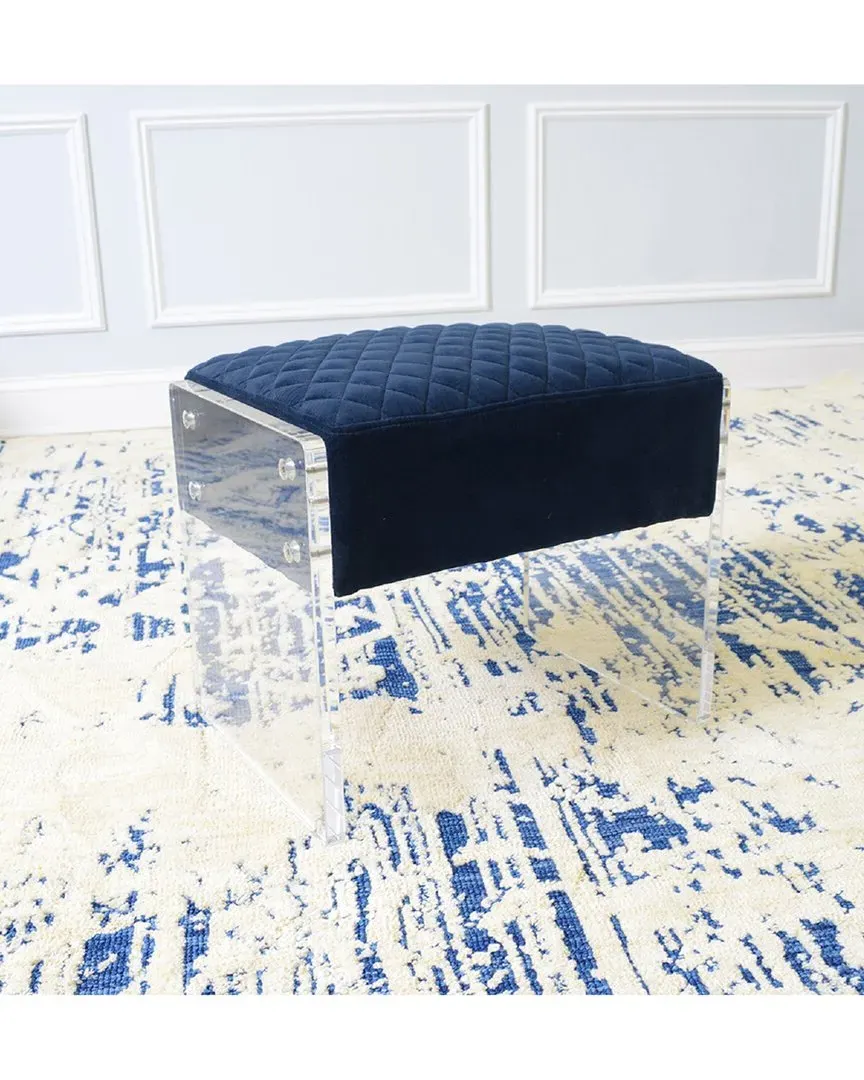Tribecca Collection Stool - Navy, Velvet image