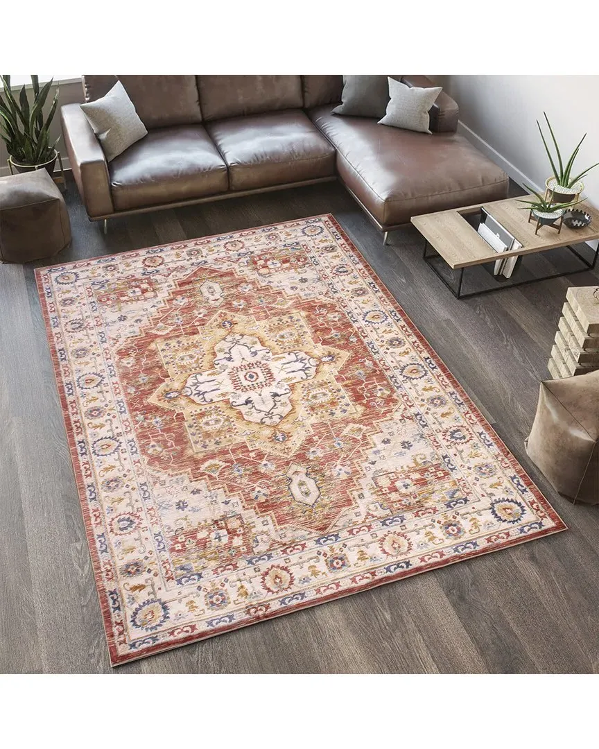 Turkish Heritage Oriental Area Rug - Rust