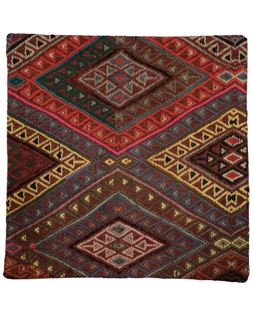 Turkish Kilim Pillow Case - Multicolor, Wool