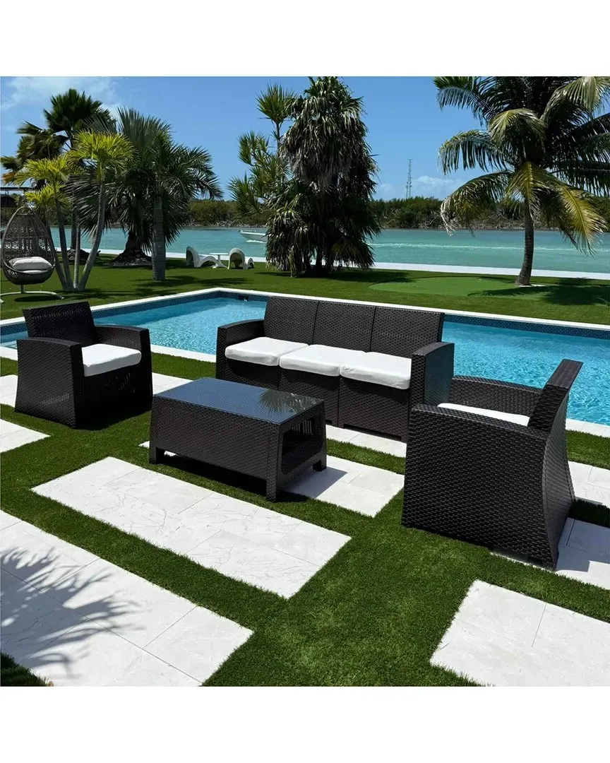 Plastique 4pc Seating Set - Chocolate image