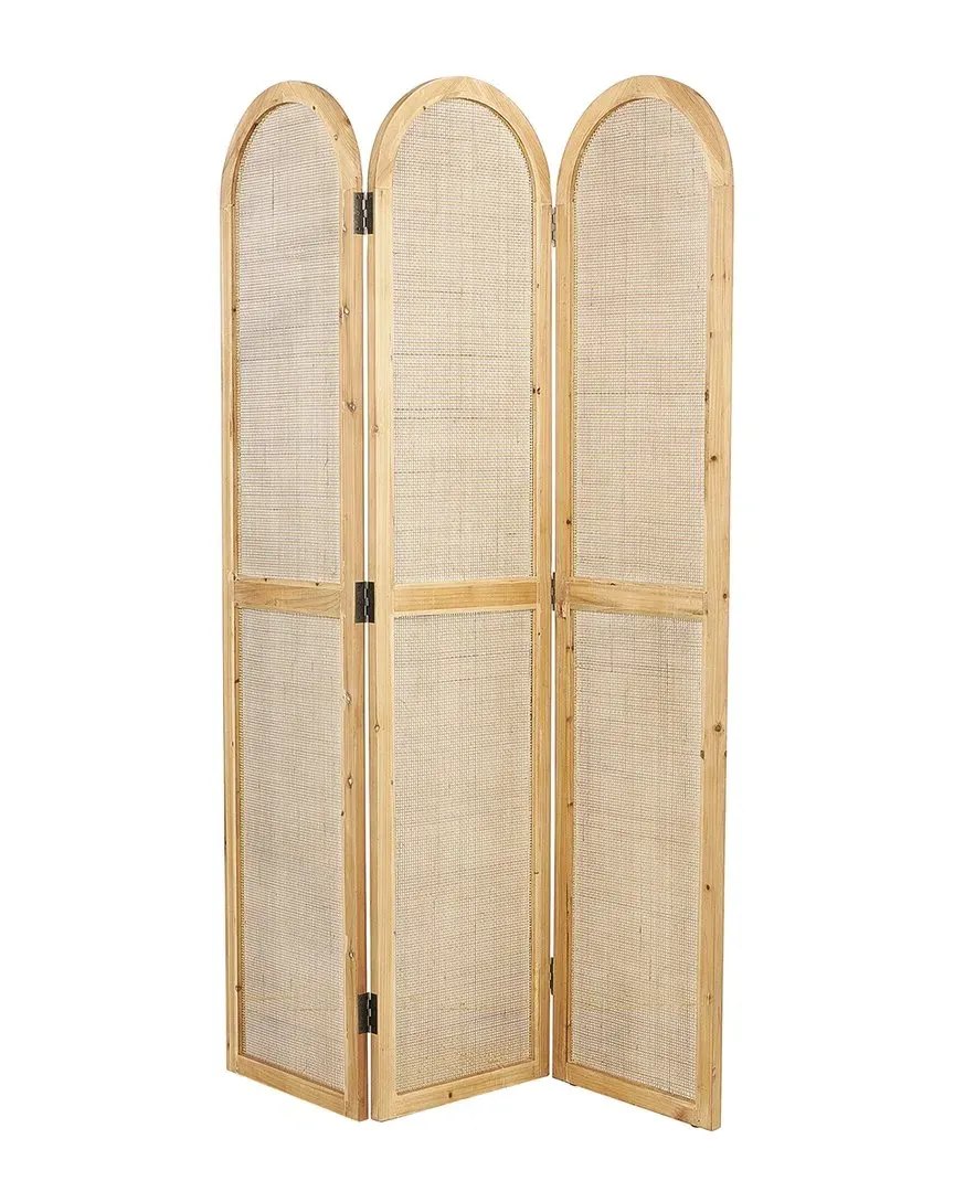 3-Panel Room Divider Screen - Brown, Pine image