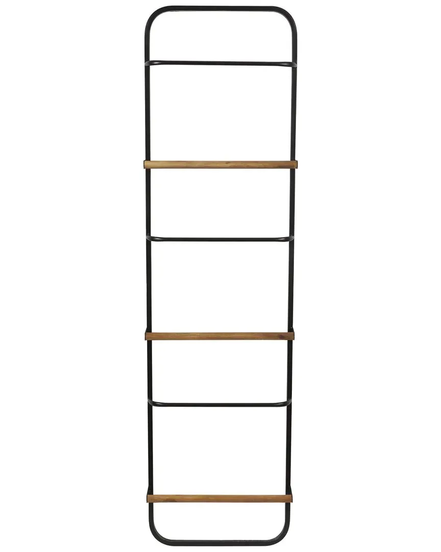 6-Rung Decorative Ladder - Black, Metal image