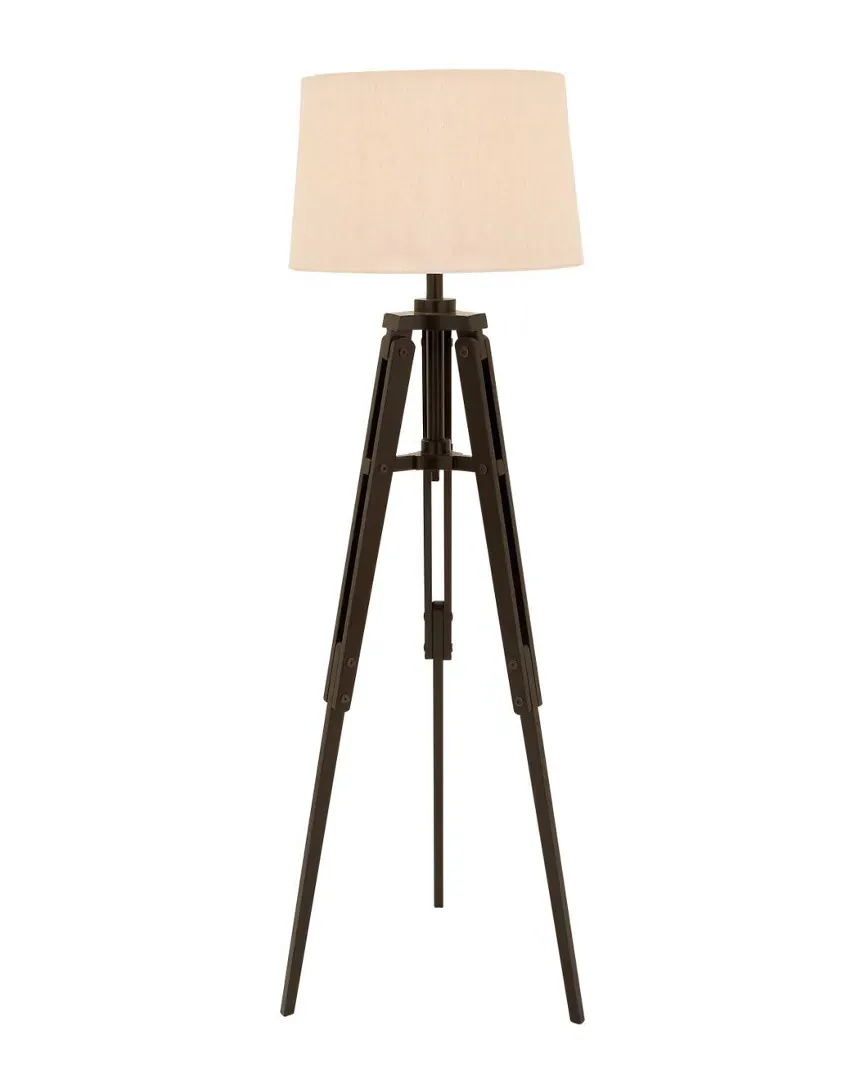 62in Tripod Floor Lamp - Black, Pine image