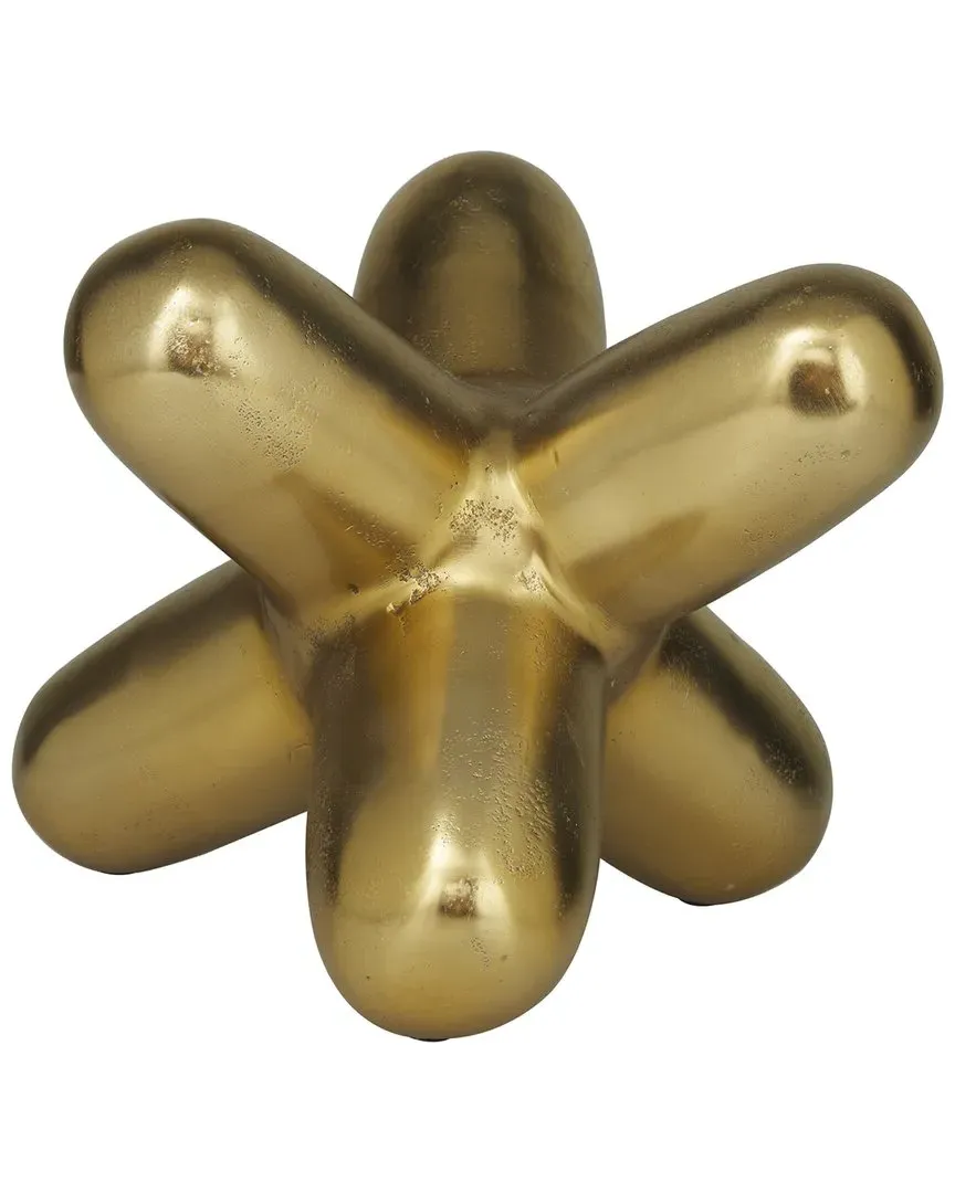 Abstract Jack Decorative Sculpture - Gold, Aluminum image