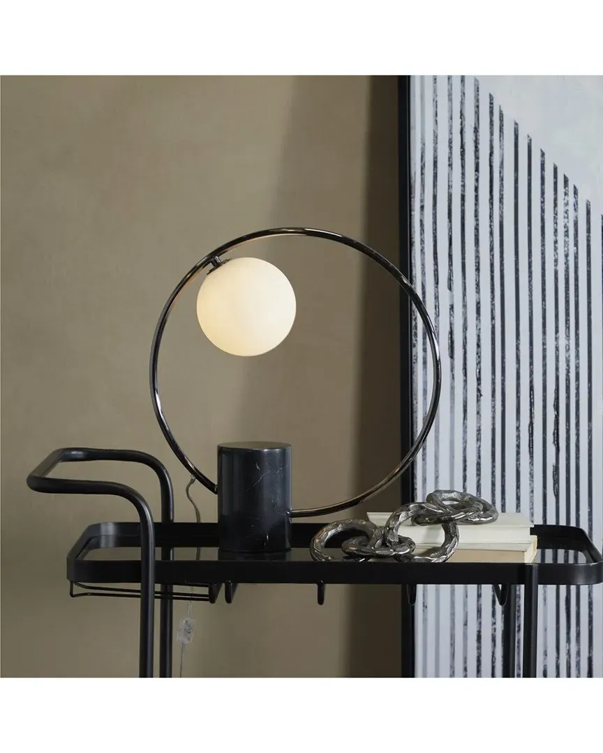 Abstract Marble Table Lamp - Black image