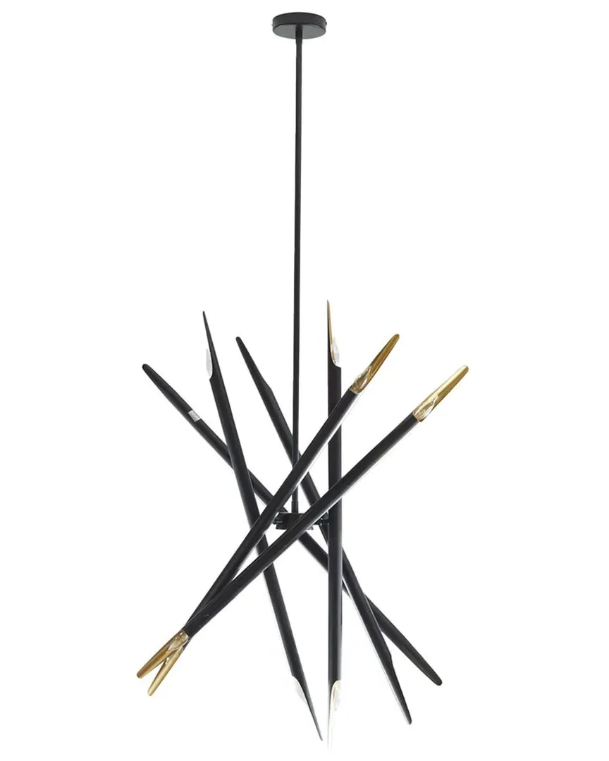 Abstract Metal Chandelier - Black image