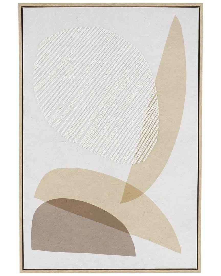 Abstract Overlapping Shapes Framed Wall Art - Brown image