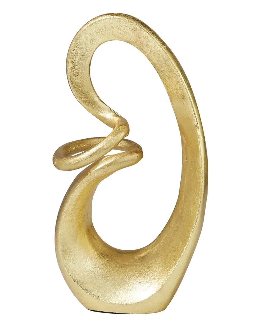 Abstract Swirl Sculpture - Gold, Aluminum image