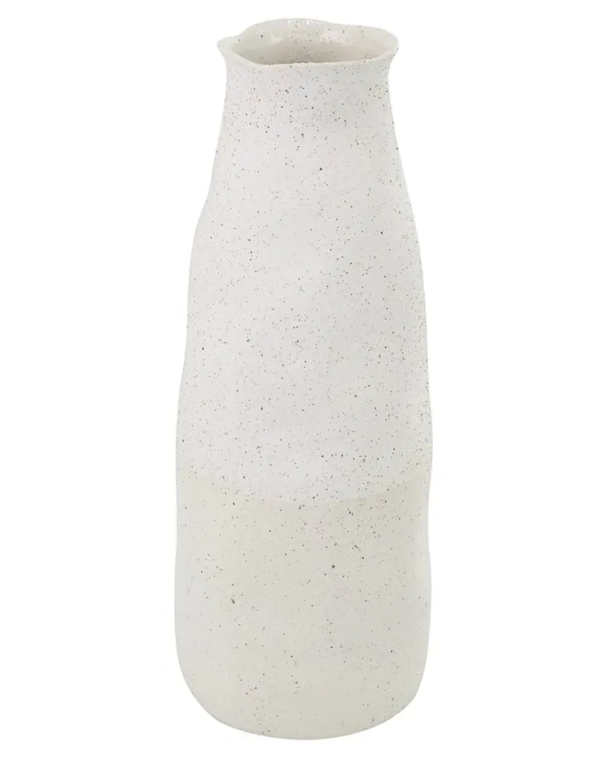 Abstract Wavy Ceramic Vase - Cream