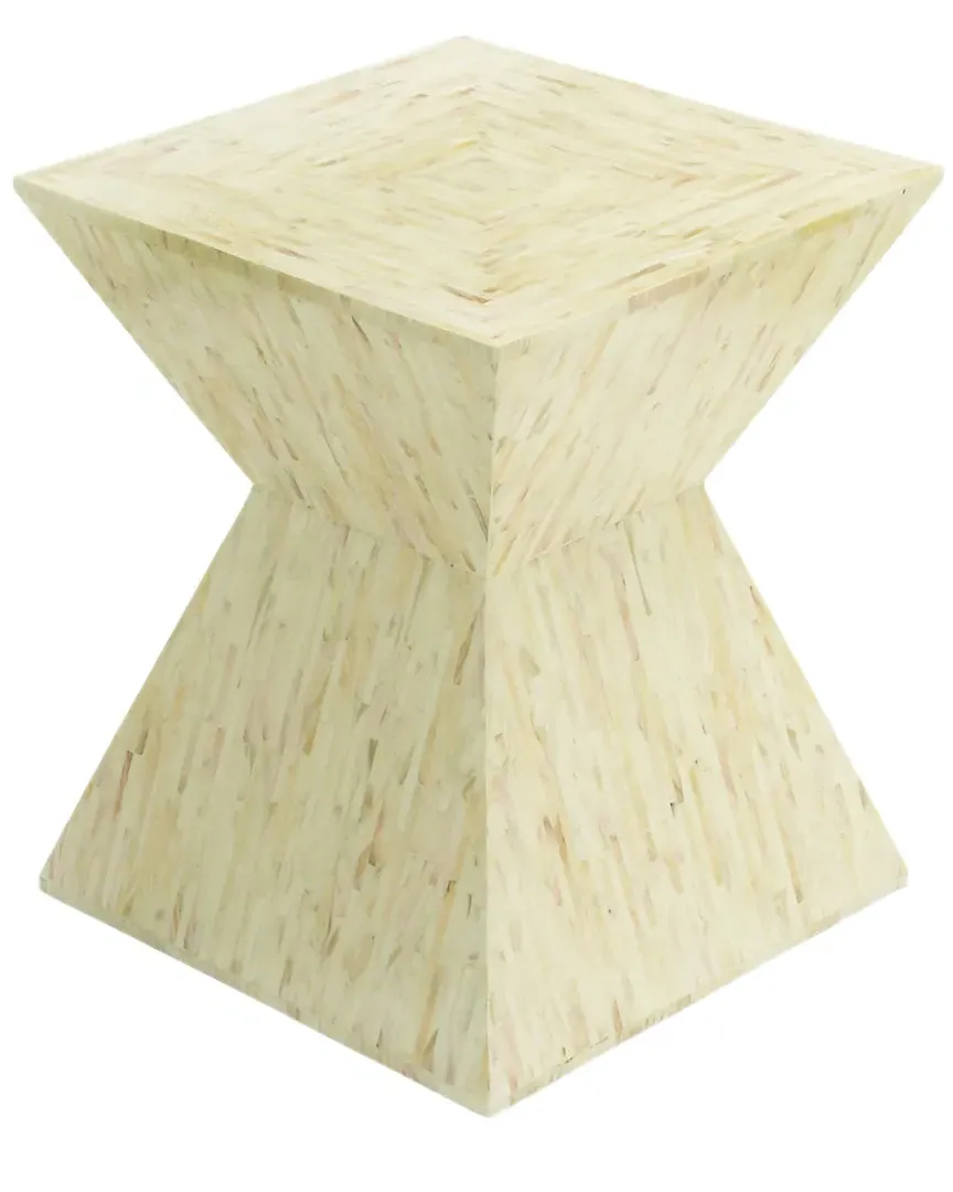 Accent Table with Shell Inlay - Beige image