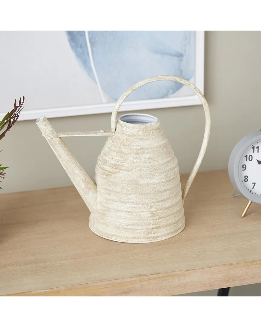 Beehive Shaped Watering Can Planter - Cream, Metal image
